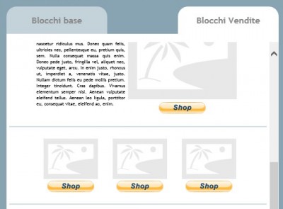 Insert a shopping block, so that you can add "Buy now" or "Add to Cart" buttons to your website.
